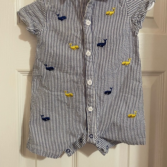 Little Me Whale Romper - Picture 2 of 7